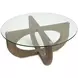 Lainey Almond Round Glass Top Cocktail Table
