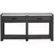 Plum Creek Ravenwood Black and White Rectangular Marble Top Sofa Table