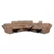 Bronco Plush Tobacco 6 Piece Modular Zero Gravity Power Reclining Sectional with Power Adjustable Headrest and USB Charging