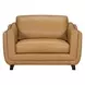 Willowmere Renaissance Marigold Leather Upholstered Chair and A Half Set of 2