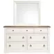 Crownfall Whisper White and Cerused Nutmeg Panel Bedroom Set