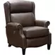 Philadelphia Ashford Walnut Leather Triple Power Recliner with USB Charging and Nailhead Trim
