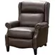 Philadelphia Ashford Walnut Leather Triple Power Recliner with USB Charging and Nailhead Trim
