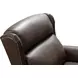 Philadelphia Ashford Walnut Leather Triple Power Recliner with USB Charging and Nailhead Trim