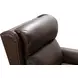 Philadelphia Ashford Walnut Leather Triple Power Recliner with USB Charging and Nailhead Trim