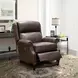 Philadelphia Ashford Walnut Leather Triple Power Recliner with USB Charging and Nailhead Trim
