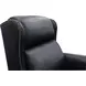 Philadelphia Shoreham Blue Leather Triple Power Recliner with USB Charging and Nailhead Trim