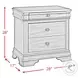 Stark Cherry 3 Drawer Nightstand