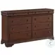 Stark Cherry 8 Drawer Dresser