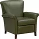 Phoebe Dobbs Sage Leather Push Thru The Arms Recliner