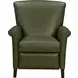 Phoebe Dobbs Sage Leather Push Thru The Arms Recliner