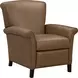 Phoebe Hillwood Toffee Leather Push Thru The Arms Recliner