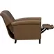 Phoebe Hillwood Toffee Leather Push Thru The Arms Recliner