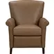 Phoebe Hillwood Toffee Leather Push Thru The Arms Recliner