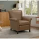 Phoebe Hillwood Toffee Leather Push Thru The Arms Recliner