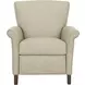 Phoebe Cashmere Stone Leather Push Thru The Arms Recliner