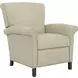 Phoebe Cashmere Stone Leather Push Thru The Arms Recliner