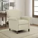 Phoebe Cashmere Stone Leather Push Thru The Arms Recliner