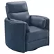 Arcadia Vintage Navy Leather Swivel Glider Power Recliner with USB Charging