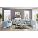 Elric Spa Blue Leather 84" Sofa