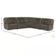 Brooks Shadow Brown Performance Fabric 7 Piece Modular Reclining Sectional