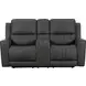 Pierce Homerun Dark Gray Leather Zero Gravity Power Reclining Living Room Set with Power Headrests and Lumbar