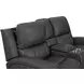 Pierce Homerun Dark Gray Leather 76" Zero Gravity Power Reclining Console Loveseat with Power Lumbar and USB Charging