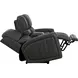 Pierce Homerun Dark Gray Leather Zero Gravity Power Reclining Living Room Set with Power Headrests and Lumbar