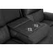Pierce Homerun Dark Gray Leather 87" Zero Gravity Power Reclining Sofa with Power Lumbar and USB Charging