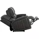 Pierce Homerun Dark Gray Leather Zero Gravity Power Reclining Living Room Set with Power Headrests and Lumbar