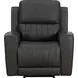 Pierce Homerun Dark Gray Leather Zero Gravity Power Reclining Living Room Set with Power Headrests and Lumbar