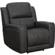 Pierce Homerun Dark Gray Leather Zero Gravity Power Reclining Living Room Set with Power Headrests and Lumbar