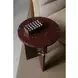 Grace Rosso Levante Round Marble Top Accent Table