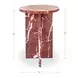 Grace Rosso Levante Round Marble Top Accent Table