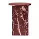 Grace Rosso Levante Round Marble Top Accent Table