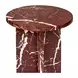 Grace Rosso Levante Round Marble Top Accent Table