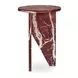 Grace Rosso Levante Round Marble Top Accent Table