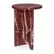 Grace Rosso Levante Round Marble Top Accent Table