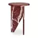 Grace Rosso Levante Round Marble Top Accent Table