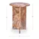Grace Orange Levante Round Marble Top Accent Table