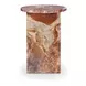 Grace Orange Levante Round Marble Top Accent Table