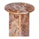 Grace Orange Levante Round Marble Top Accent Table