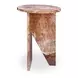 Grace Orange Levante Round Marble Top Accent Table