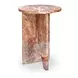 Grace Orange Levante Round Marble Top Accent Table