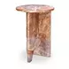 Grace Orange Levante Round Marble Top Accent Table