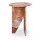 Grace Orange Levante Round Marble Top Accent Table