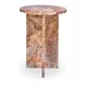 Grace Orange Levante Round Marble Top Accent Table