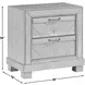 Montana Gray 2 Drawers Nightstand