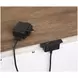 Crownfall Whisper White and Cerused Nutmeg 2 Drawer Nightstand with USB Charging