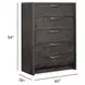 Kinsley Black Heron 5 Drawer Chest